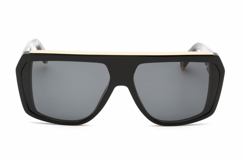 Pre-owned Philipp Plein Spp074 0700 Sunglasses Black Frame Smoke Lenses 64 Mm In Gray