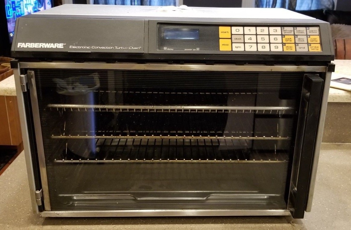 Vintage Farberware Convection Turbo Oven #467 Counter Top Broiler + drying racks
