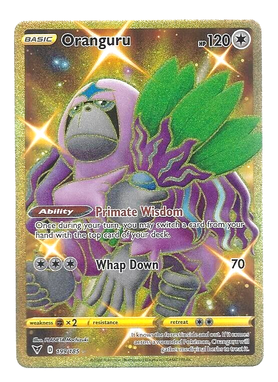 新品 正規品!!  Oranguru TCG Card Pokemon Art Full Gold Rare Secret 199/185 テープ・マスキングテープ
