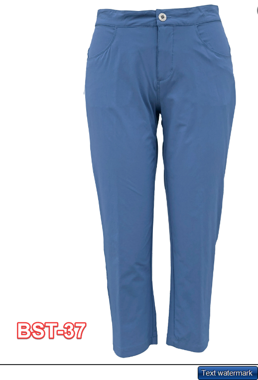 White Sierra Crissy Field Crop Pants Big Sur Blue SMALL