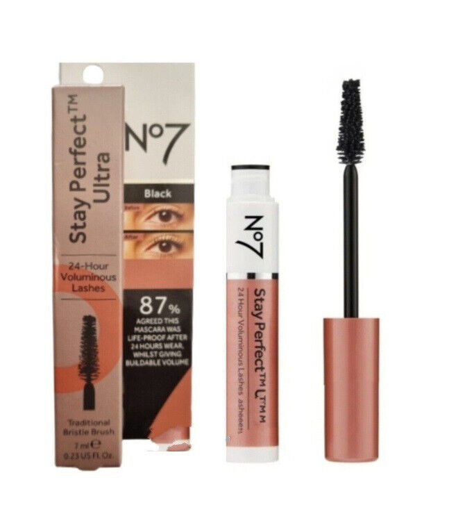 No7 Stay perfect Ultra black mascara ( 24Hr Voluminous Lashes ) - 7ml | Boxed - Picture 1 of 3