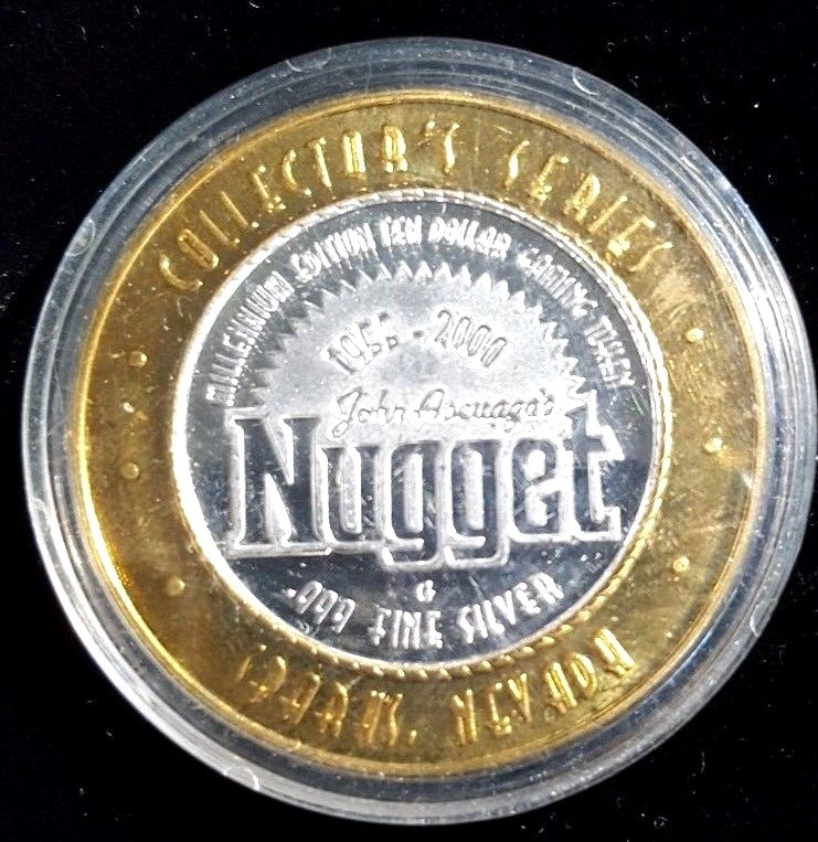 Nugget hotel and casino, Ten Dollar Gaming Token, .999 Silver