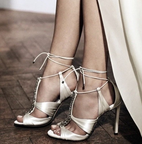 JIMMY CHOO ハイヒール 35 ホワイト/スネークスキン JIMMY CHOO ハイヒール 35 ホワイト/スネークスキン