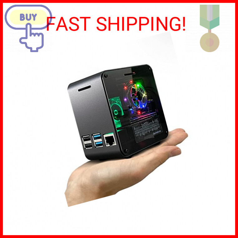 4 Case, Aluminum Mini Tower Case With Cooling Fan And