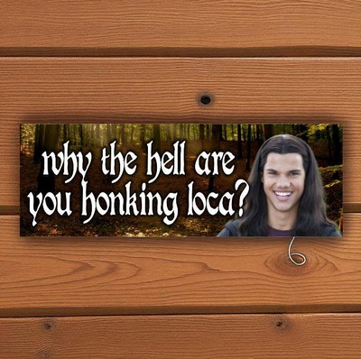 Why the hell are you honking loca | Bumper Sticker or Magnet | Funny Meme Stick