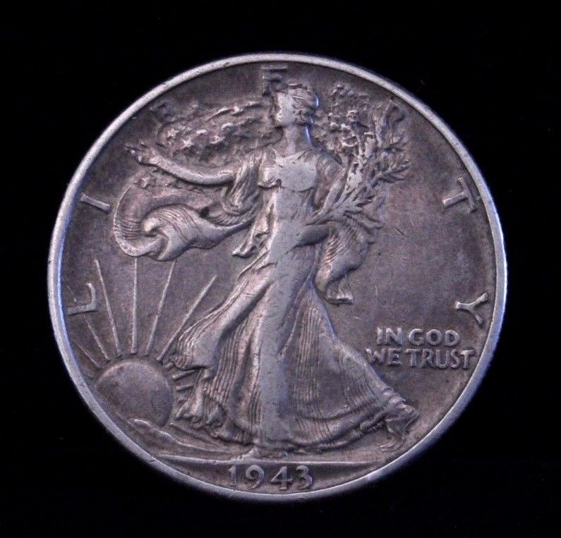 1943 50c Walking Liberty Silver Half Dollar 90% Type