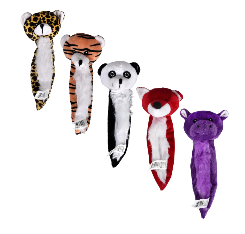 Greenbrier Kennel Club Plush Animal Dog Toys Plush & Flat ~Squeaker Qty 2 Random