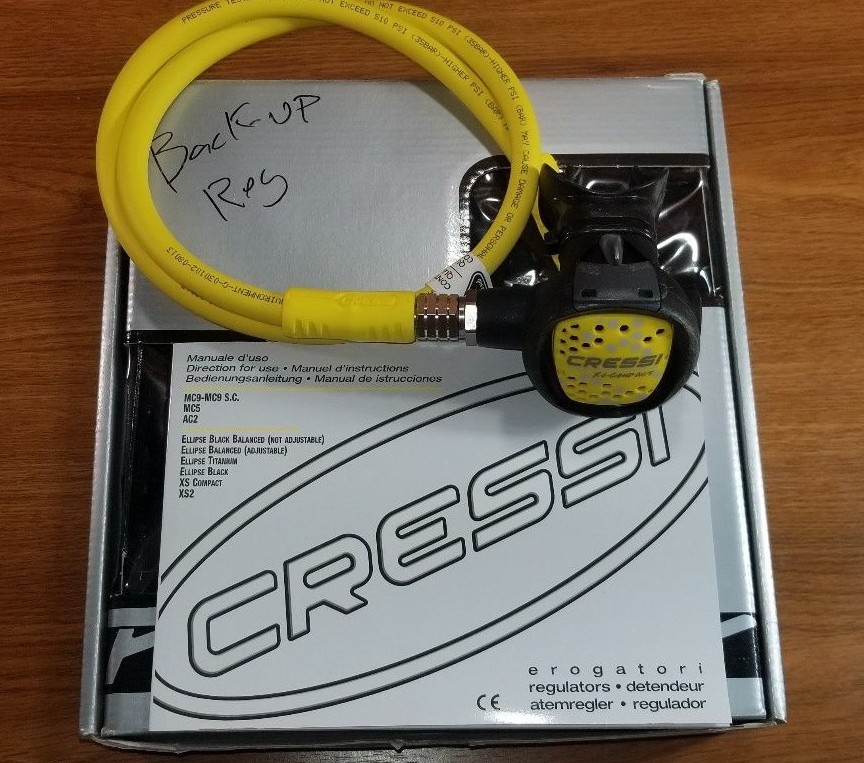 NEW Cressi XS Compact Octo Octopus Scuba Dive 2nd Second Stage Regulator Yellow