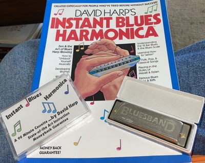 Instant Blues  Harmonica By David Harp. Book Tape ,Blues , Learn￼instant Blues .