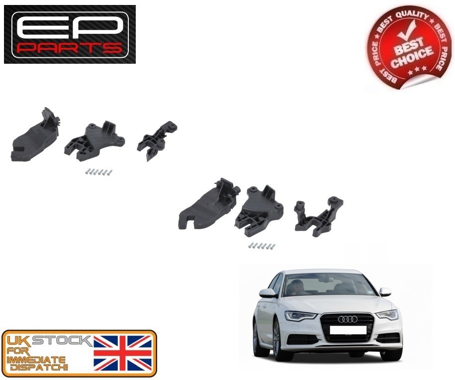 FOR AUDI A6 C7 04.15-02.18 FRONT HEADLIGHT BRACKET REPAIR KIT LEFT & RIGHT PAIR