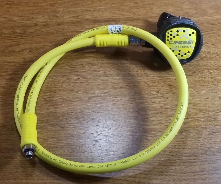 NEW Cressi XS Compact Octopus Octo Scuba Dive 2nd Second Stage Regulator Yellow