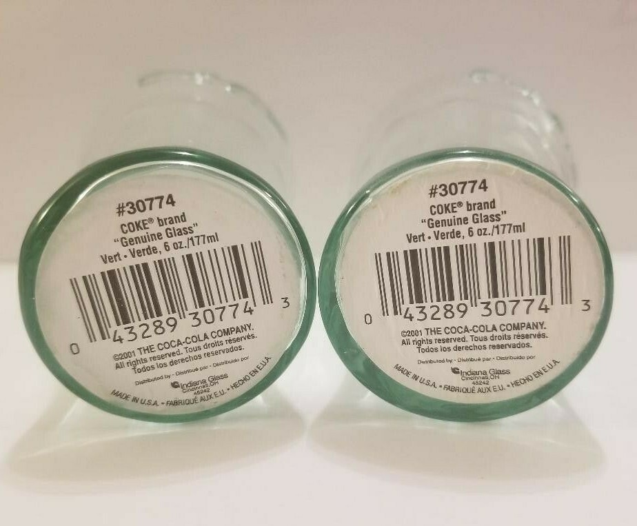 Vintage Style Coca-Cola drinking glass set -6 oz- Brand New