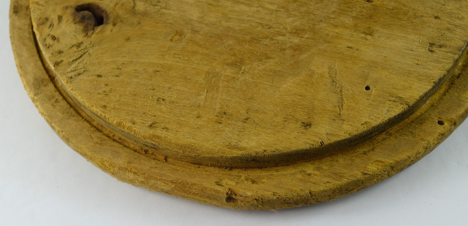 Antique Wooden Crock Pottery Butter Churn Lid Top Handmade 6 3/4” H-106