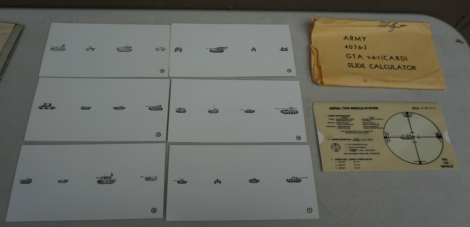 Rare Army Aerial Tow Missile System training aid GTA 1-4-(1) (LOC = K5 Gr. tub)