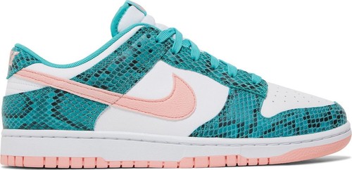 

[DR8577-300] Мужские кроссовки Nike Dunk Low «Snakeskin Washed Teal Bleached Coral», White/washed teal-beach coral-black
