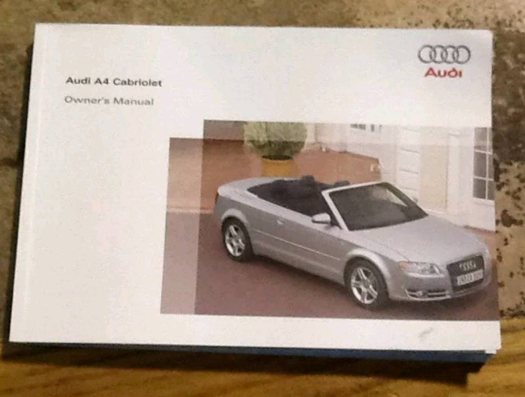 Audi A4 Cabriolet owners manual