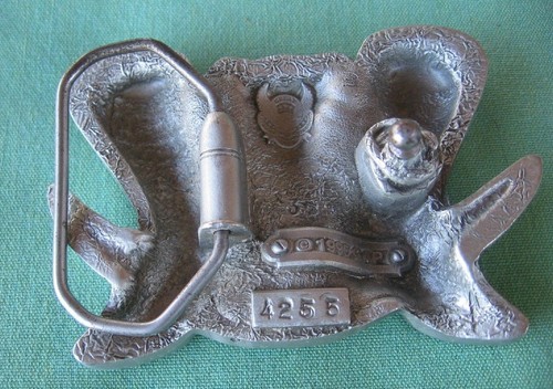 WESTERN BELT BUCKLE PURE PEWTER COWBOY HAT & BOOTS 1995 GAP