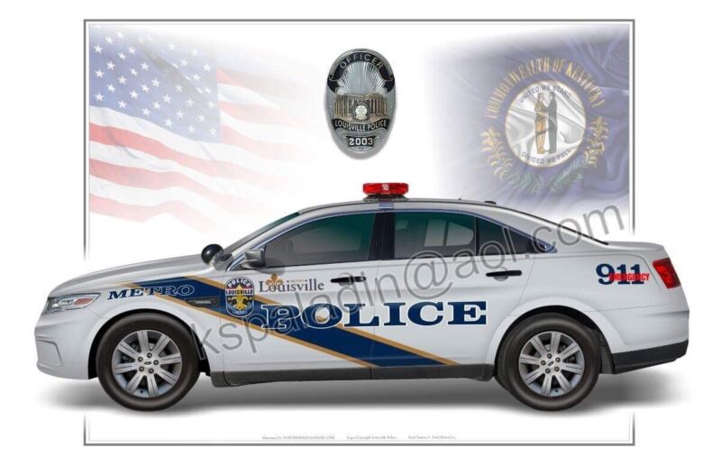 Louisville Kentucky Metro Police Ford Taurus Cruiser Poster Print