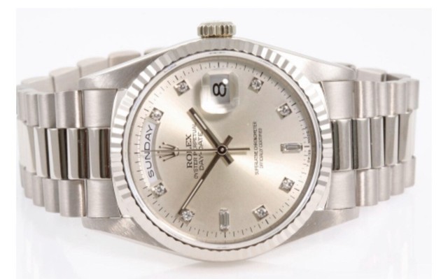 rolex oyster perpetual day date 40 in 18ct white gold
