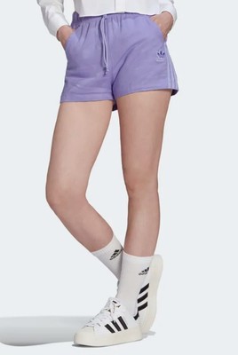 

Женские льняные шорты Adidas Originals, светло-фиолетовые, маленькие, Light purple, HC1936