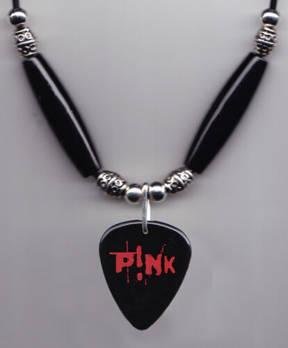 P!nk Pink Jabio Signature Black Guitar Pick Necklace - 2004 Tour