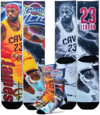 FBF Originals Cleveland Cavaliers Lebron James Basketball Socks Youth (7-9) NEW