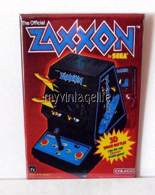 Vintage ZAXXON Table Top Arcade Game COLECO 2'' x 3'' Fridge MAGNET Art SEGA