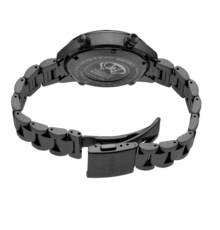 Pre-owned Seiko Prospex Sfj007 Black Dial 10 Atm 42.0mm Solar Chronograph Men's Watch