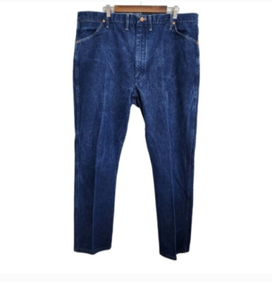 Wrangler Straight Leg Men's Blue Denim Jeans Size 44 × 32