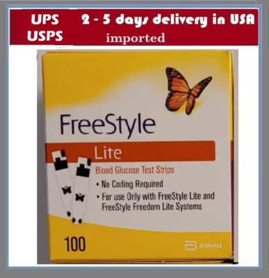 100 FreeStyle Lite Test Strips EXP Sept-25 USA Shipper FREE POST