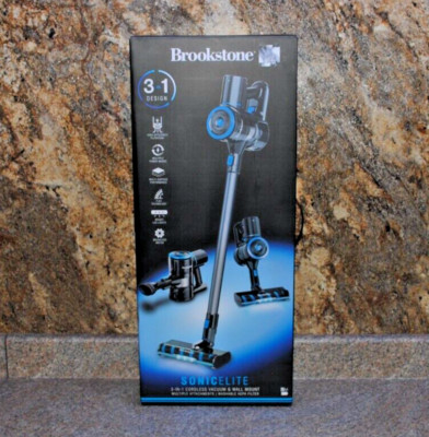 Brookstone Sonic Elite 3-in-1 Cordless Vacuum & Wall Mount