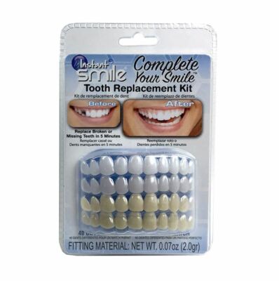 Complete Your Smile Temporary Tooth Replacement Kit fixes missing tooth in mins