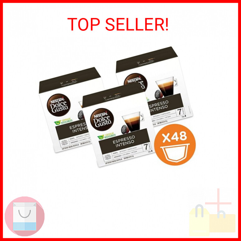 Nescafe Dolce Gusto Coffee Pods, Espresso Intenso, 16 capsules (Pack of 3)