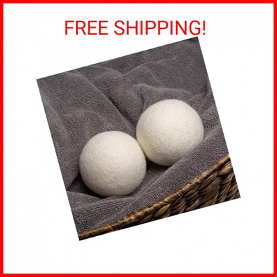 WOOLITE Reusable Wool Laundry Dryer Balls, Cuts Drying Time in Half, Natural Fab