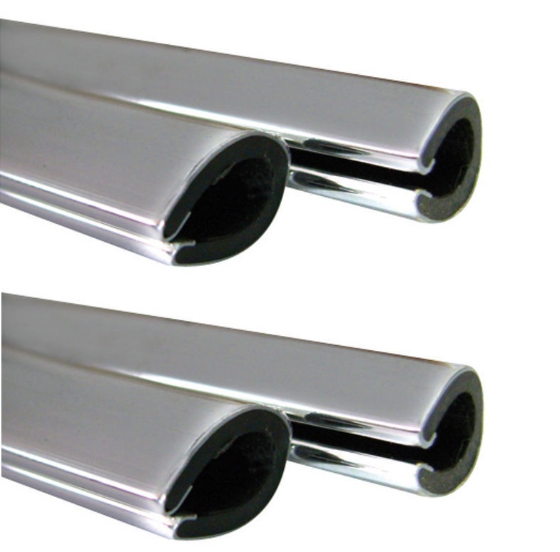 Set 4 Paracolpi Striscia Profilo Portiera Auto Tuning Cromato 88cm 68cm hsb