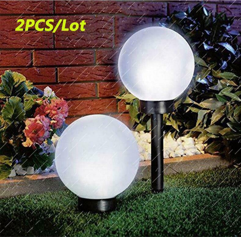 2 Solar Kugel Solarkugel Solarleuchte Leuchte LED