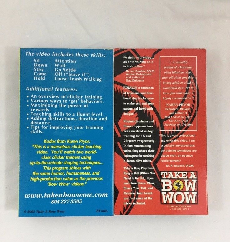 The How Of Bow Wow Foundation Skills for all dogs and Take A Bow Wow VHS Tape