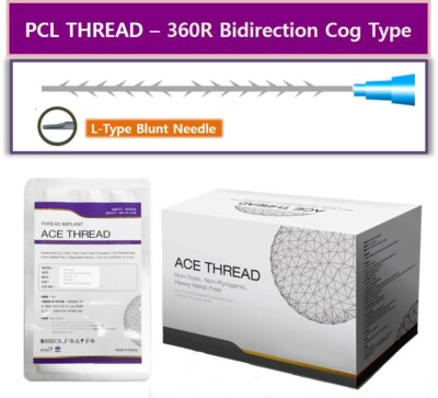 ACE PCL Thds Lift/Face and Body/Korea- 360R Bidirection Cog/L-Type Blunt (20pcs)
