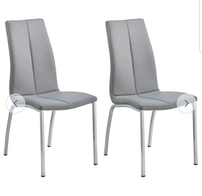 Brand new pair of grey milo dining chairs | in Great Barr, West