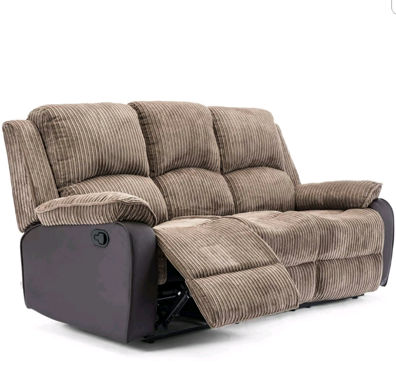 Brown jumbo cord 3 seater sofa free local delivery | in Oldham, Manchester | Gumtree