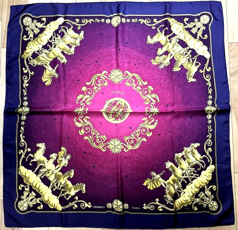 XssWLove様 HERMES100%SILK100%Angora大判マフ