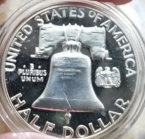 1958  FRANKLIN HALF DOLLAR CAMEO BEAUTY