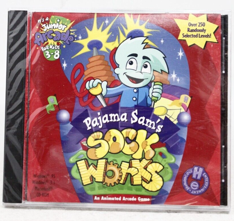 Pajama Sam's Sock Works - Windows 95, 3.1 and Macintosh - 1997 - New -  See desc
