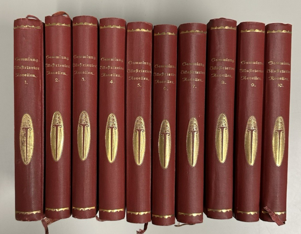 Sammlung illustrierter Novellen - 10 Bnde - Stuttgart ,  Carl Krabbe Verlag