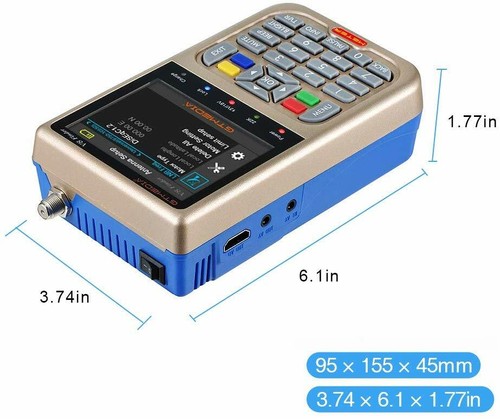 3.5" GTMEDIA V8 Satfinder DVB-S2X Fta Medidor de señal buscador de