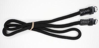 Black Rope Camera Neck Strap w/ Metal Rings For Canon Nikon Sony Pentax & More