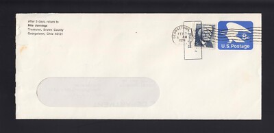 U557, UPSS #3548-49A USED Georgetown, OH ''REFUND/PO DEPT'' for Add'l 2c Affixed