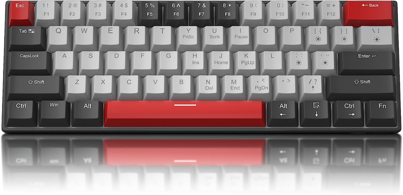 60 Percent Mechanical Gaming Keyboard, Black&Gray Mixed Colo