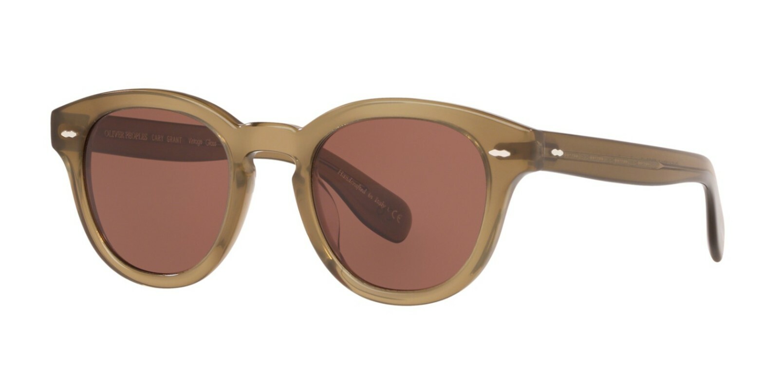 Pre-owned Oliver Peoples Cary Grant Sun Ov 5413su Dusty Olive/rosewood (1678c5) Sunglasses In Pink