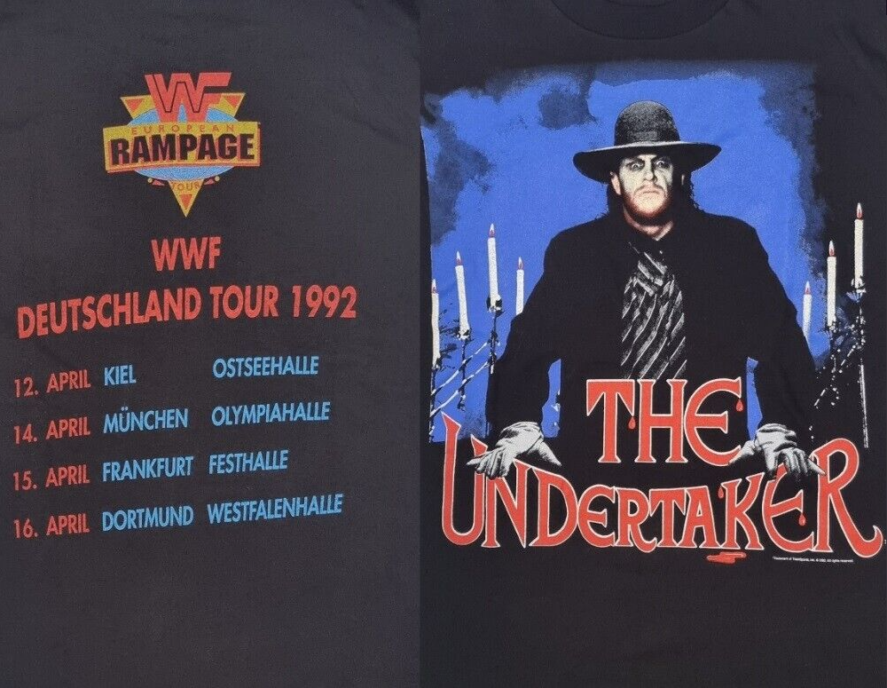 RARE 1992 WWF The Undertaker European Rampage Germany T